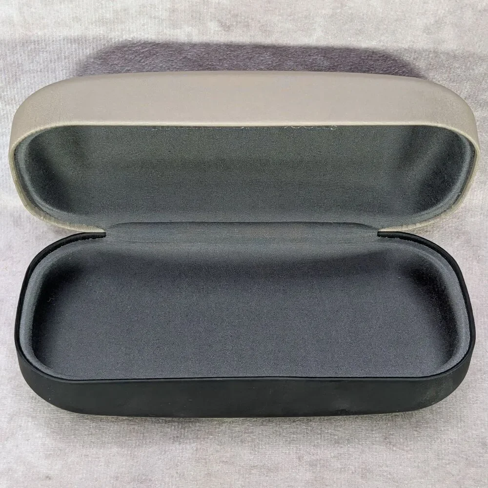 Harley Davidson Sunglasses Eyeglasses Hard Case Two Tone Tan Black Shell